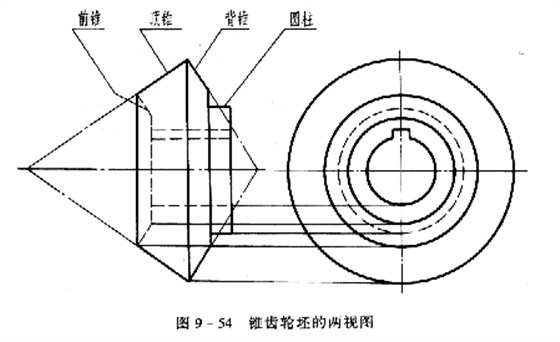 机械制图教程：直齿圆锥齿轮的画法